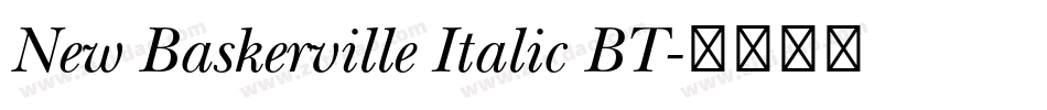 New Baskerville Italic BT字体转换